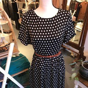 LA Soul Polka Dot Dress w/brown belt
